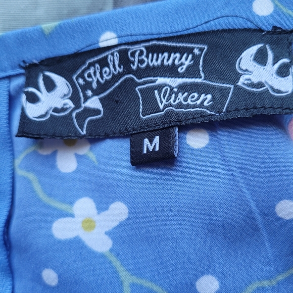 Hell Bunny Vixen Retro Rose Dress, VGUC, Size M - Picture 7 of 8